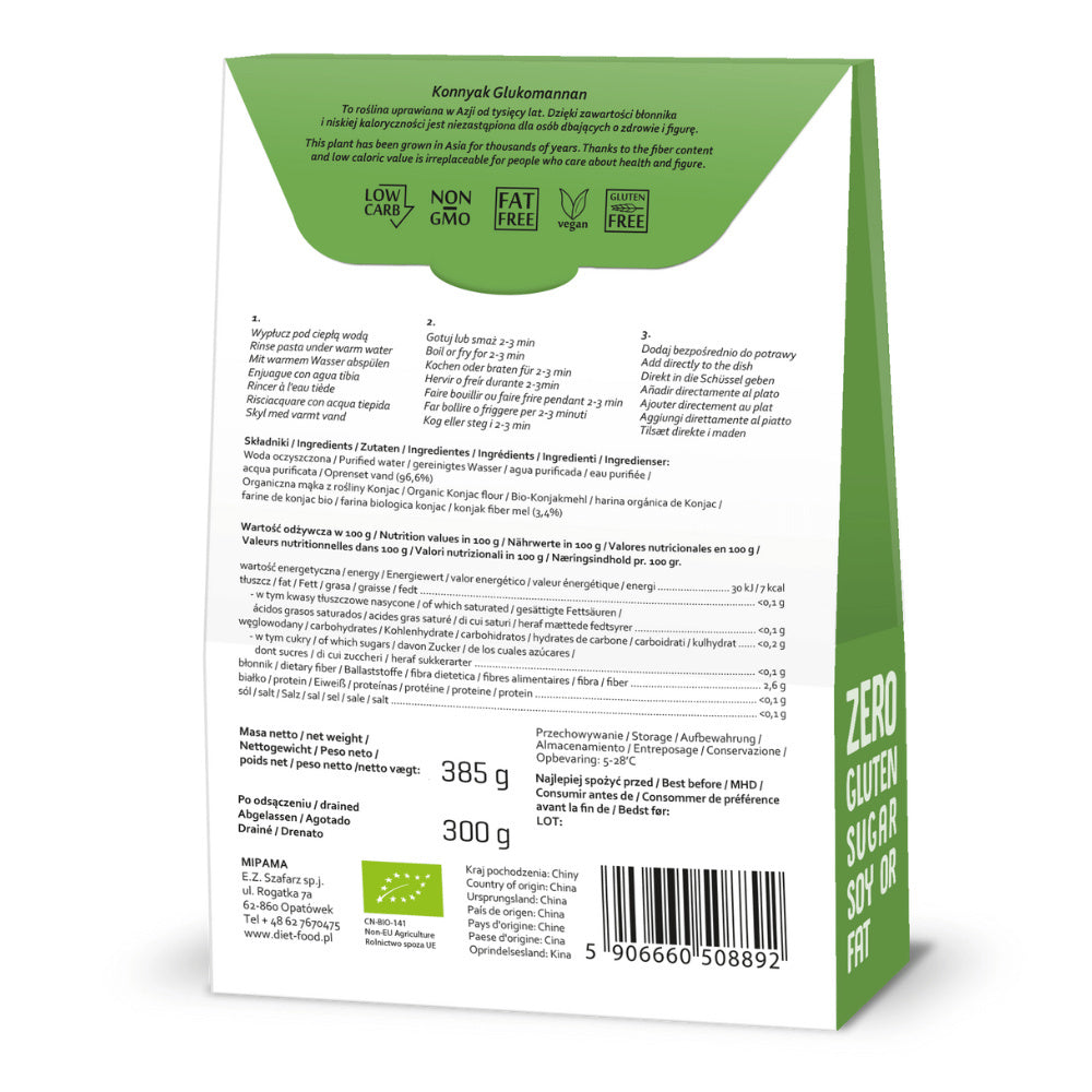 Bio konjac (shirataki) pasta Noodles 370 g