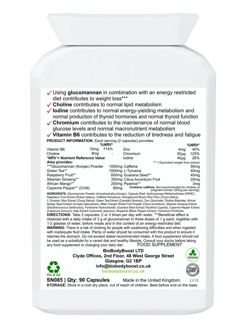 BioBodyBoost Natural Appetite Suppressant Supplement - BioBurn